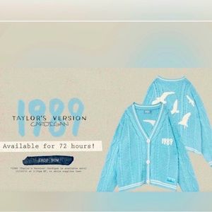 NWT*Taylor Swift 1989 Cardigan. New In Original Packaging Limited Edition